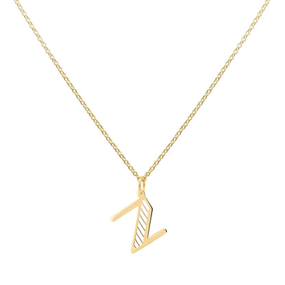 Essex Letter N Pendant in 14k Gold