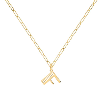 Essex Letter F Pendant in 14k Gold