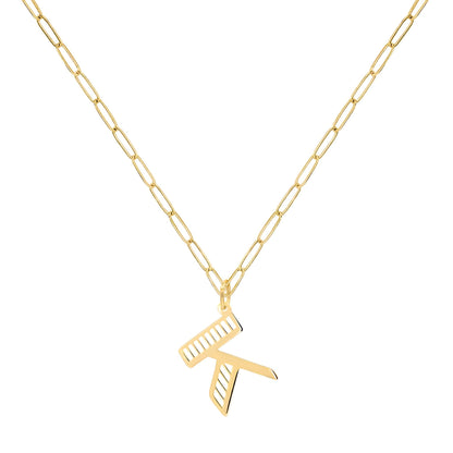 Essex Letter K Pendant in 14k Gold