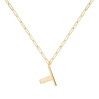 Essex Letter T Pendant in 14k Gold