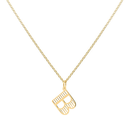 Essex Letter B Pendant in 14k Gold