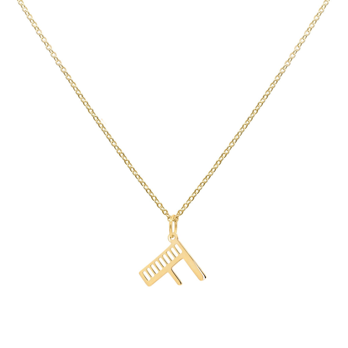 Essex Letter F Pendant in 14k Gold
