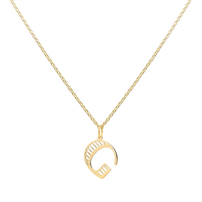 Essex Letter G Pendant in 14k Gold
