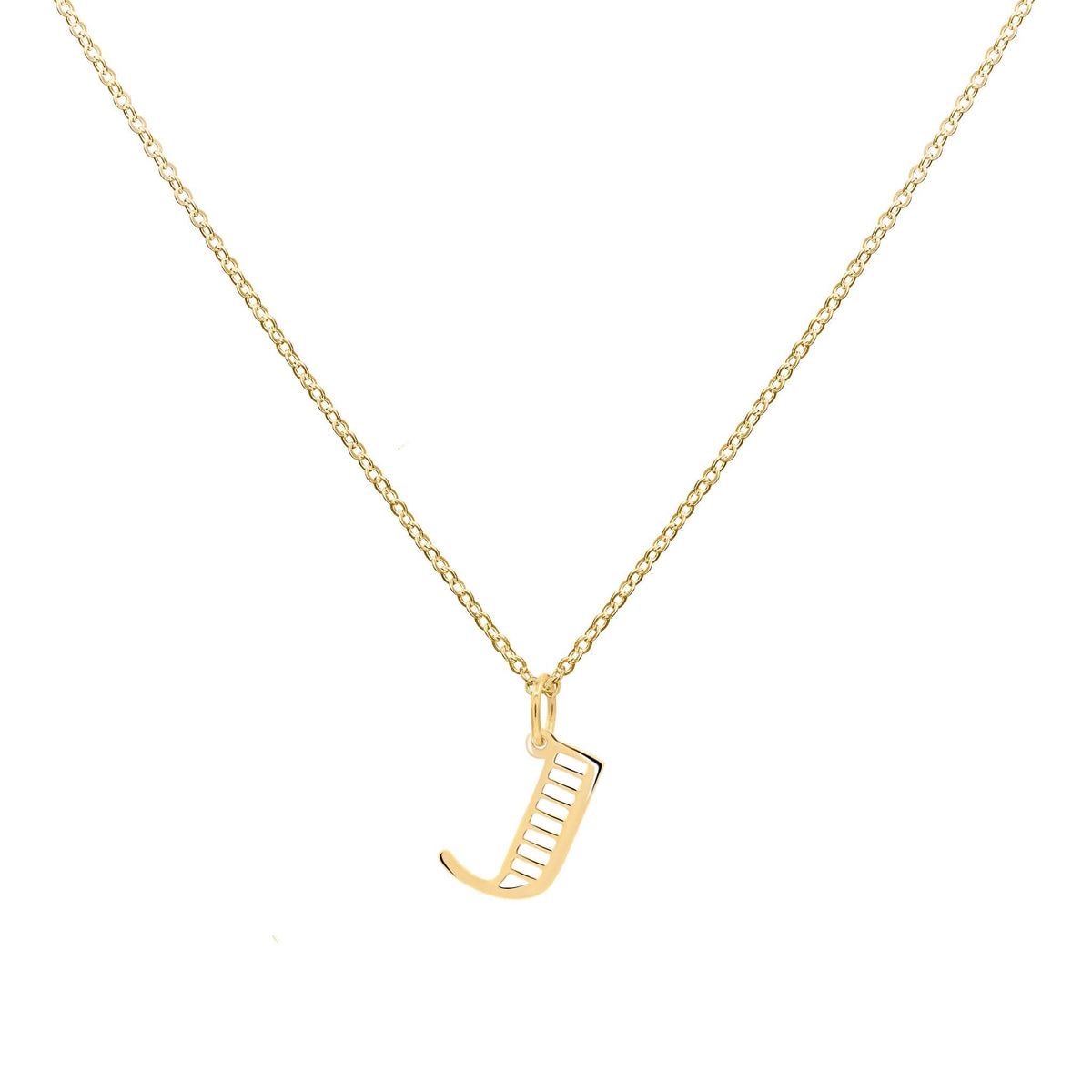 Essex Letter J Pendant in 14k Gold