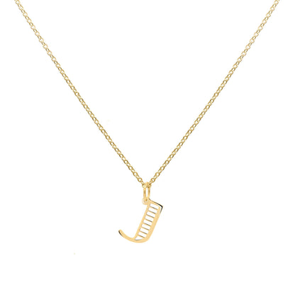 Essex Letter J Pendant in 14k Gold