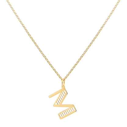Essex Letter M Pendant in 14k Gold