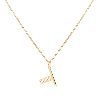 Essex Letter T Pendant in 14k Gold