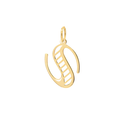 Essex Letter S Pendant in 14k Gold