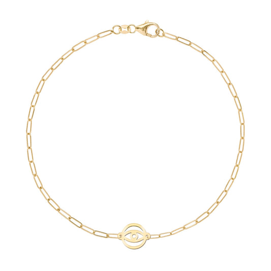 Evil Eye Adelaide Mini Bracelet in 14k Gold
