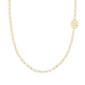 Evil Eye Adelaide Mini Necklace (Asymmetrical) in 14k Gold