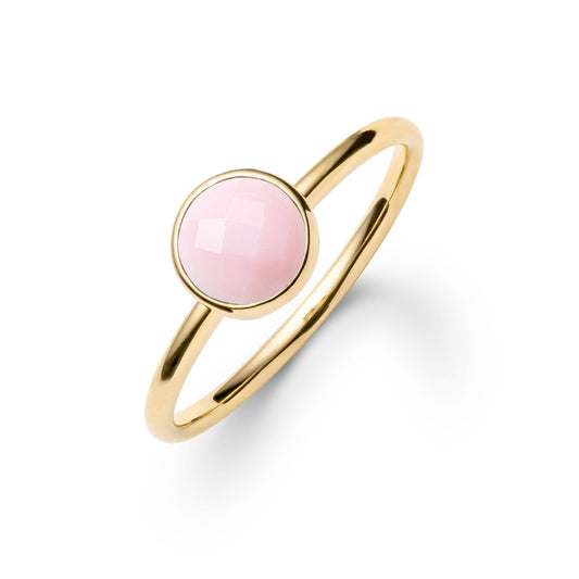 Grand Pink Opal Ring in 14k Gold (October)