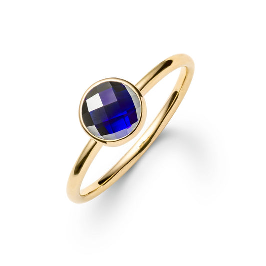 Grand Sapphire Ring in 14k Gold (September)