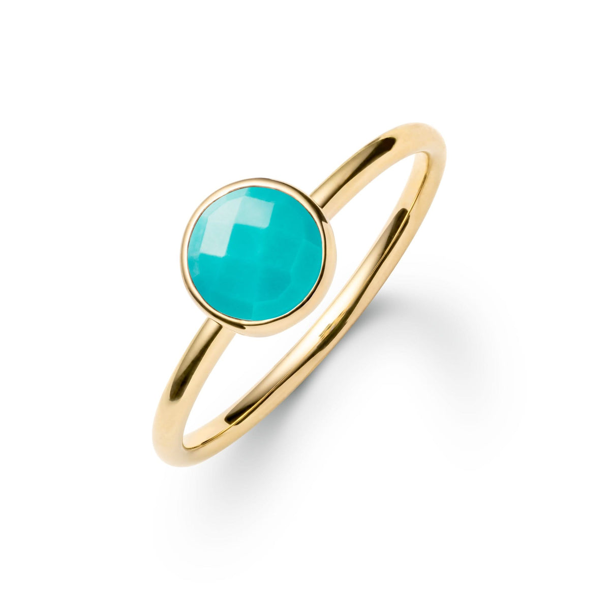 Grand Turquoise Ring in 14k Gold (December)