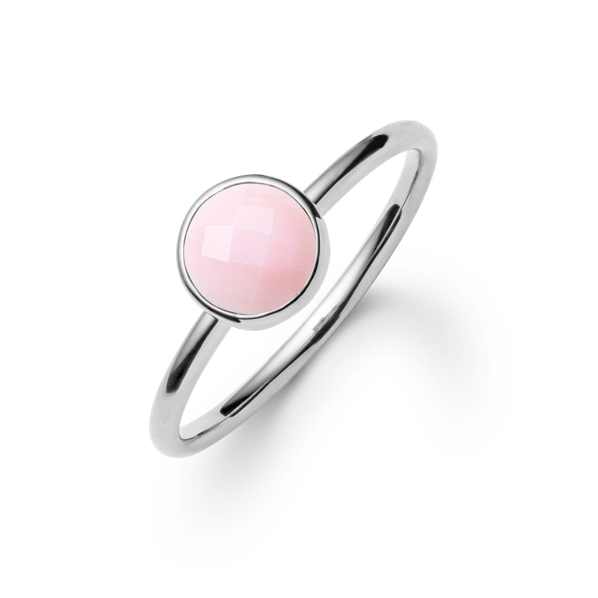 Grand Pink Opal Ring in 14k Gold (October)