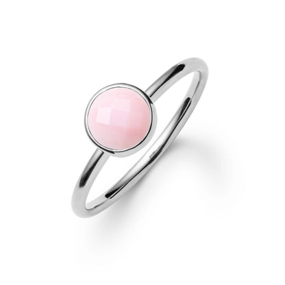 Grand Pink Opal Ring in 14k Gold (October)