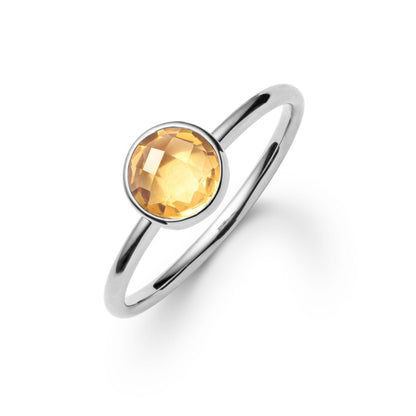 Grand Citrine Ring in 14k Gold (November)