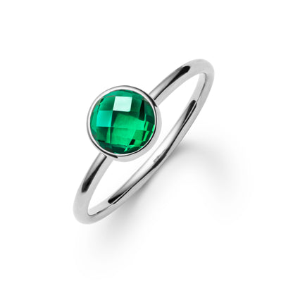 Grand Emerald Ring in 14k Gold (May)