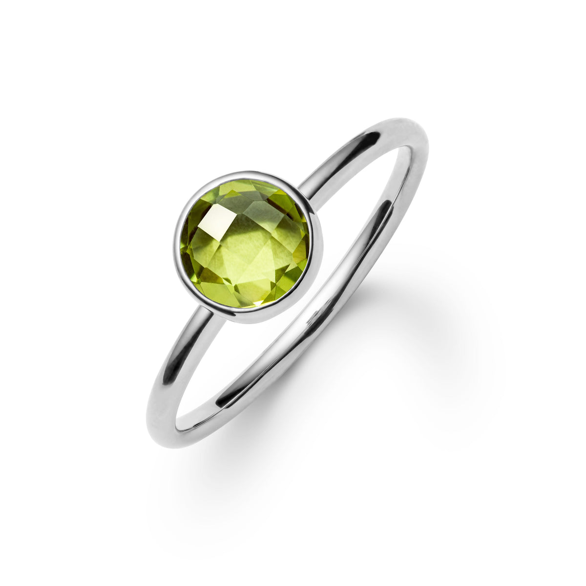 Grand Peridot Ring in 14k Gold (August)