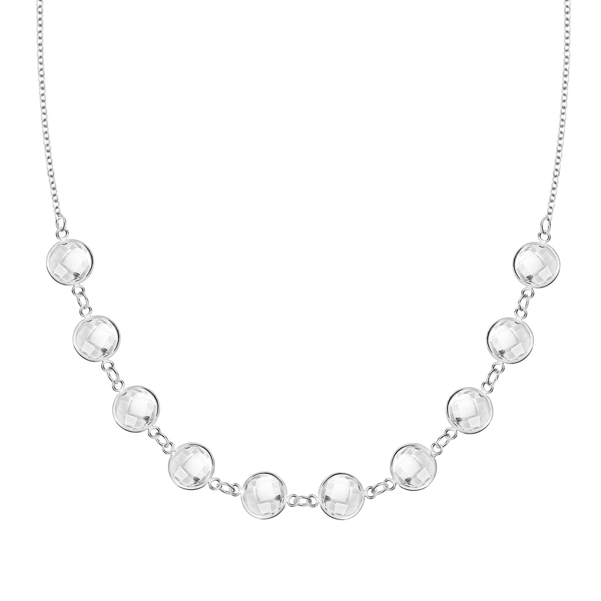 Grand 10 Connected Birthstone Necklace in 14k Gold