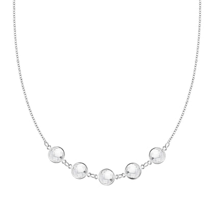 Grand 5 Connected Birthstone Necklace in 14k Gold