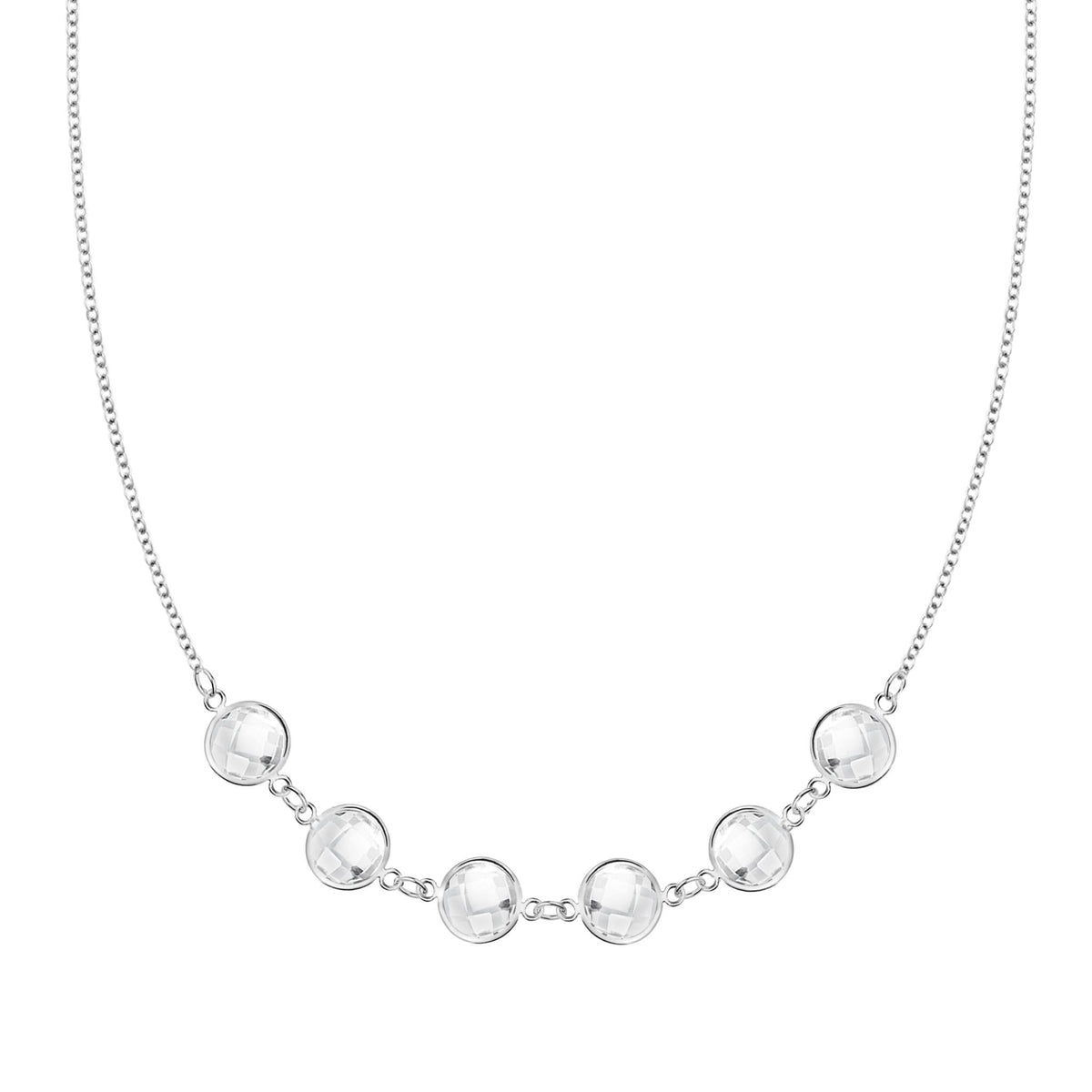 Grand 6 Connected Birthstone Necklace in 14k Gold