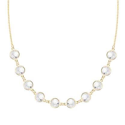 Grand 10 Connected Birthstone Necklace in 14k Gold