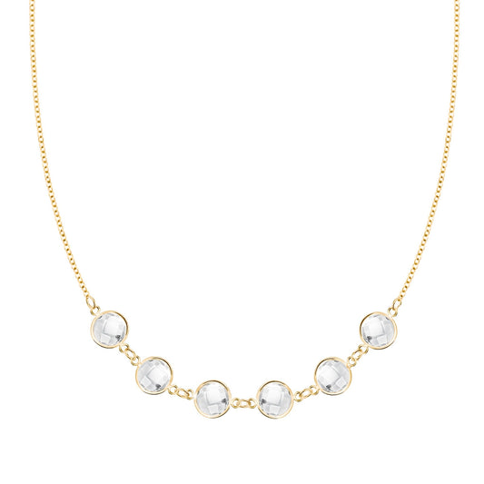 Grand 6 Connected Birthstone Necklace in 14k Gold