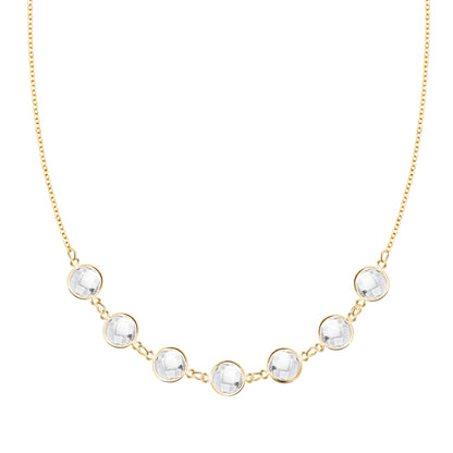 Grand 7 Connected Birthstone Necklace in 14k Gold