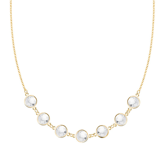 Grand 7 Connected Birthstone Necklace in 14k Gold