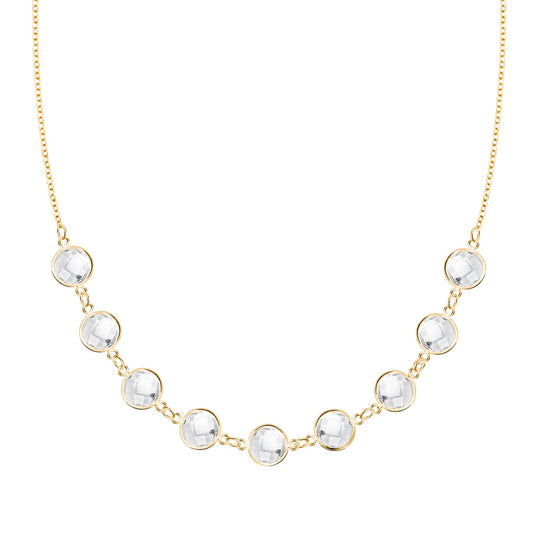Grand 9 Connected Birthstone Necklace in 14k Gold