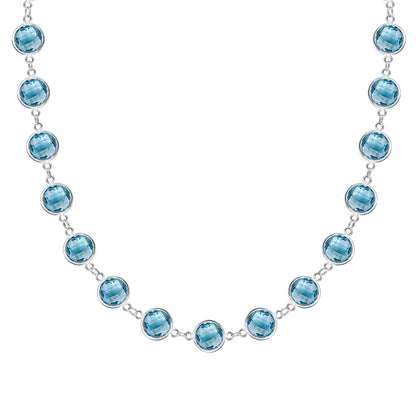 Newport Grand Nantucket Blue Topaz Necklace in 14k Gold (December)