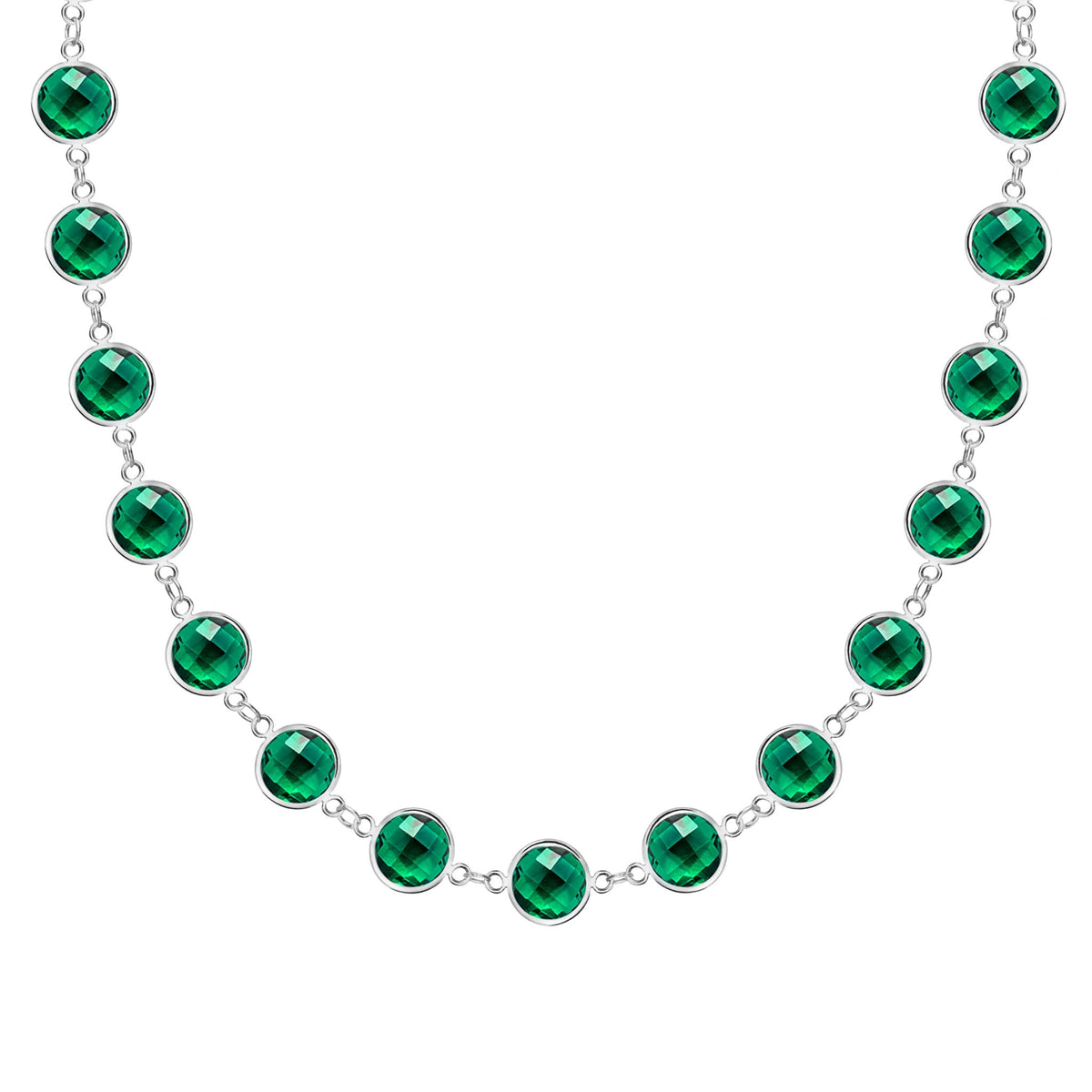 Newport Grand Emerald Necklace in 14k Gold (May)