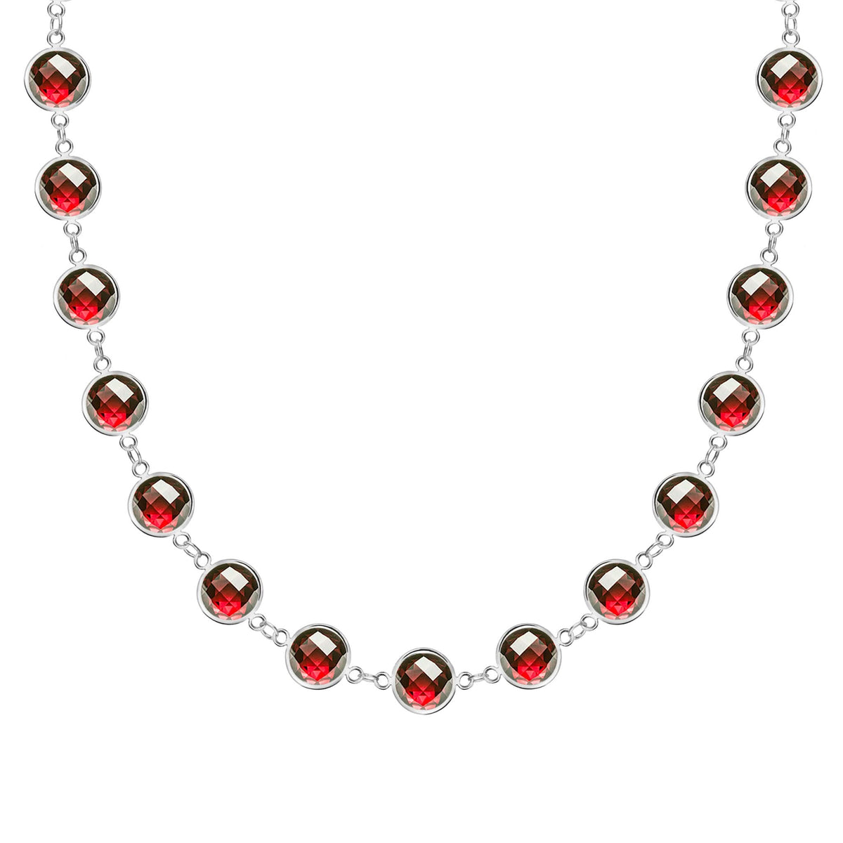Newport Grand Garnet Necklace in 14k Gold (January)