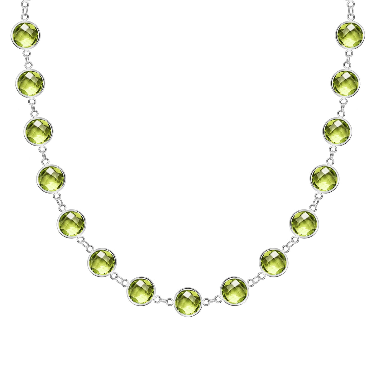 Newport Grand Peridot Necklace in 14k Gold (August)