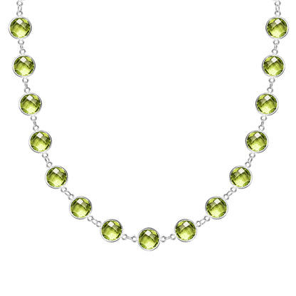 Newport Grand Peridot Necklace in 14k Gold (August)