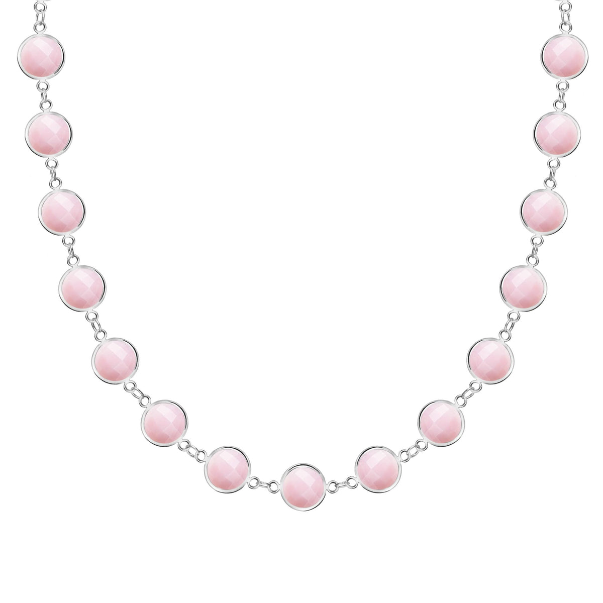 Newport Grand Pink Opal Necklace in 14k Gold (October)