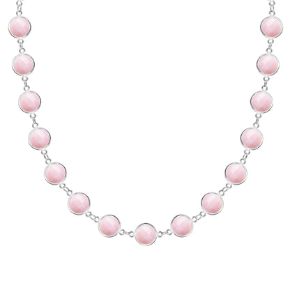 Newport Grand Pink Opal Necklace in 14k Gold (October)