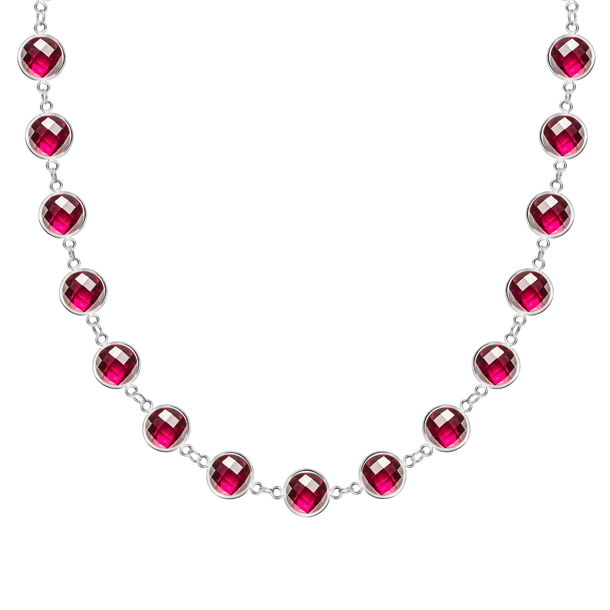 Newport Grand Ruby Necklace in 14k Gold (July)