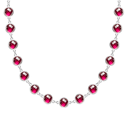 Newport Grand Ruby Necklace in 14k Gold (July)