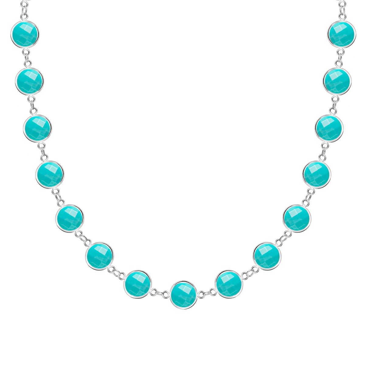 Newport Grand Turquoise Necklace in 14k Gold (December)