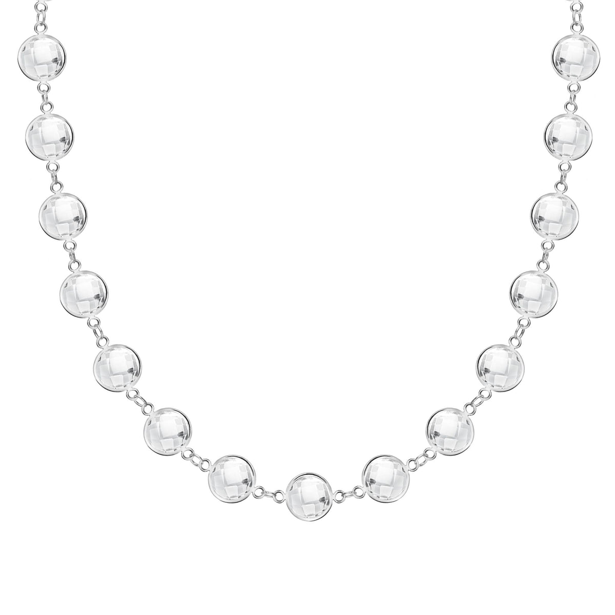 Newport Grand White Topaz Necklace in 14k Gold (April)
