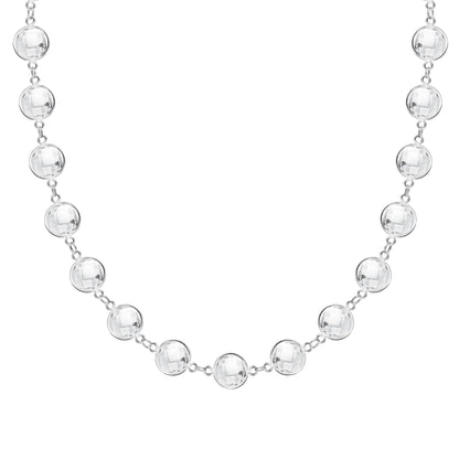 Newport Grand White Topaz Necklace in 14k Gold (April)