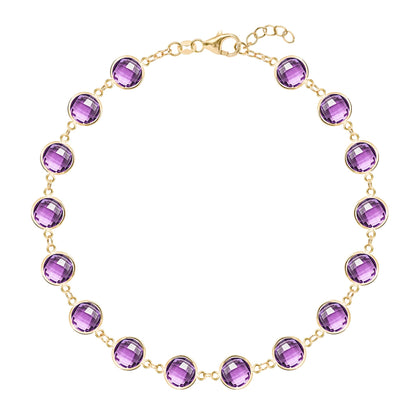 Newport Grand Amethyst Bracelet in 14k Gold (February)