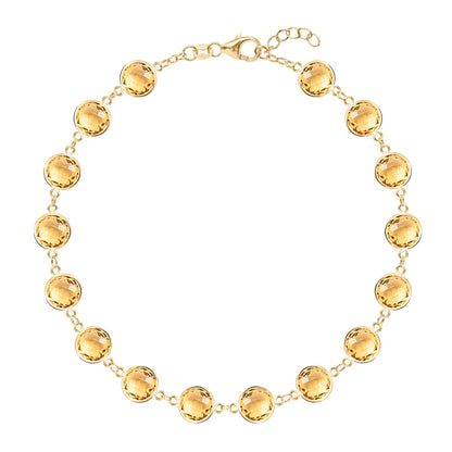 Newport Grand Citrine Bracelet in 14k Gold (November)