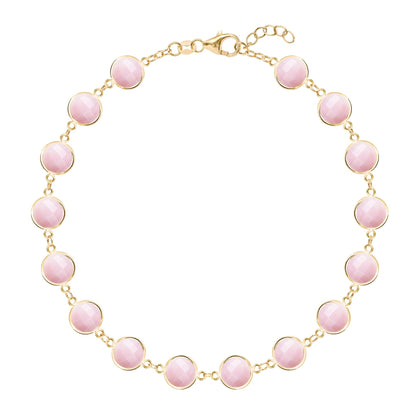 Newport Grand Pink Opal Bracelet in 14k Gold (October)