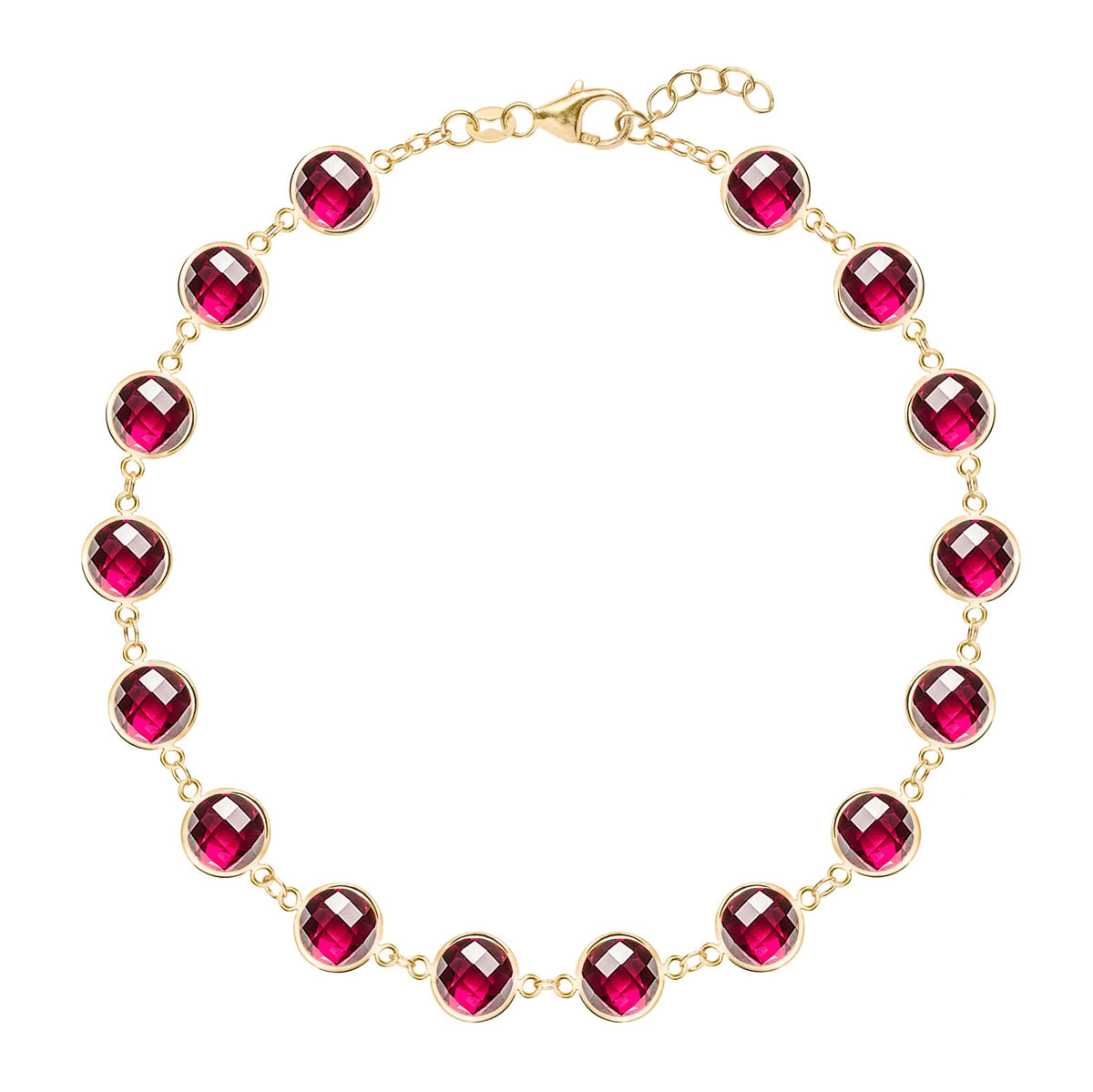 Newport Grand Ruby Bracelet in 14k Gold (July)