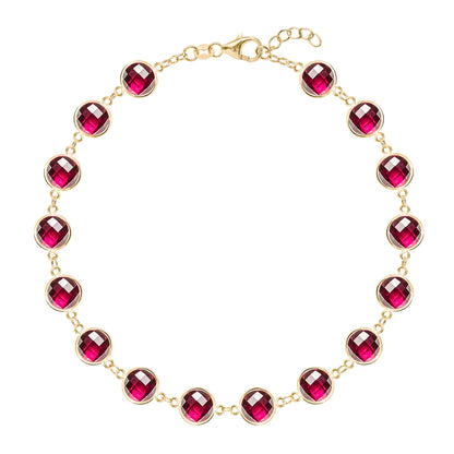 Newport Grand Ruby Bracelet in 14k Gold (July)