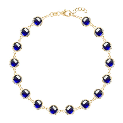 Newport Grand Sapphire Bracelet in 14k Gold (September)