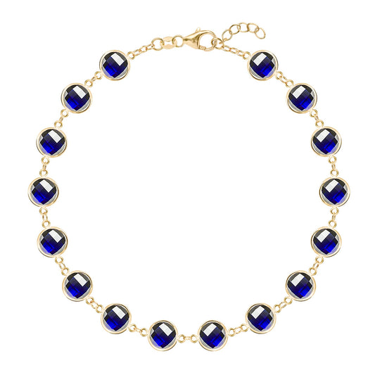 Newport Grand Sapphire Bracelet in 14k Gold (September)