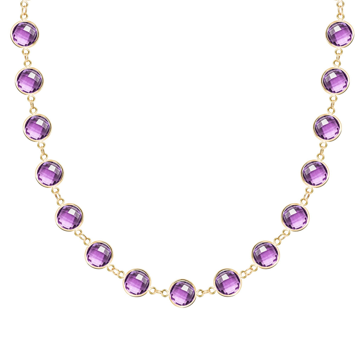 Newport Grand Amethyst Necklace in 14k Gold (February)